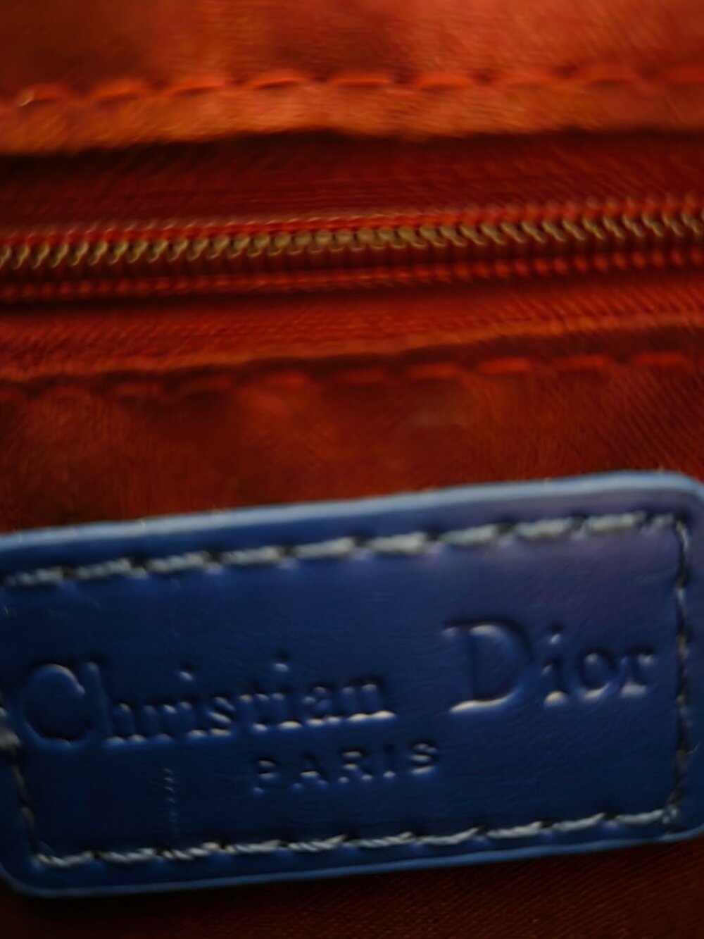 Dior large handbag with classic blue chained clutch - Picture 3 of 5